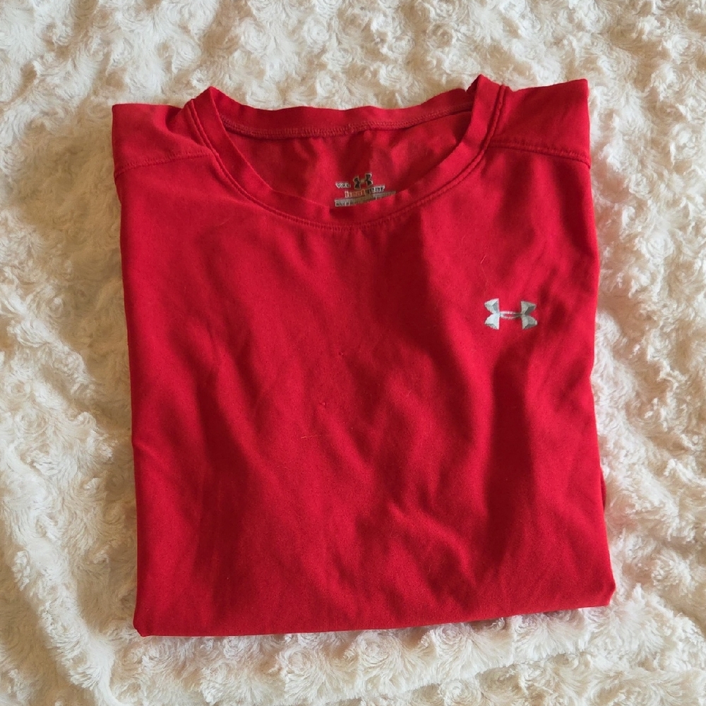 Under Armour Red Crew Neck Tee